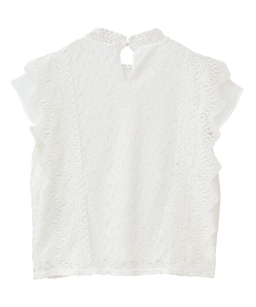 Petit fleur（プチフルール）の「・Petit Fleur フレンチレーシーブラウス（シャツ/ブラウス・レディース・ブラック/オフホワイト/チャコールグレー/ピンク/ミント/カーキ/アイボリー/ブラウン・FREE）」の20枚目の写真