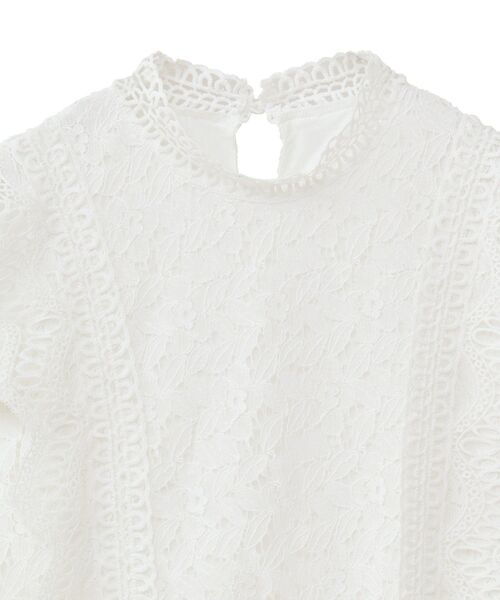 Petit fleur（プチフルール）の「・Petit Fleur フレンチレーシーブラウス（シャツ/ブラウス・レディース・ブラック/オフホワイト/チャコールグレー/ピンク/ミント/カーキ/アイボリー/ブラウン・FREE）」の21枚目の写真