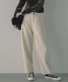 フリークスストア orSlow ホワイトデニムハイライズパンツ ストレート orSlow/オアスロー High Waist SELVEDGE WHITE DENIM PANTS/ハイ