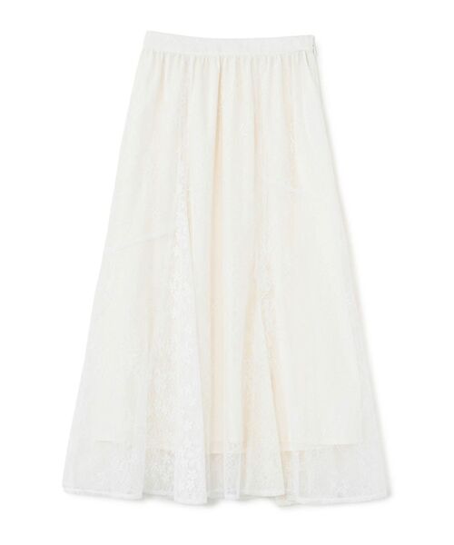 STRATA(エストラータ) ミックスレースアシメギャザースカート レディース