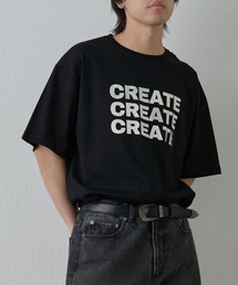 箔プリントロゴTシャツ