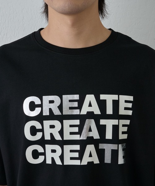 COLONY 2139(コロニートゥーワンスリーナイン)の「箔プリントロゴTシャツ(Tシャツ/カットソー・メンズ・ホワイト/ブラック・MEDIUM/LARGE)」の10枚目の写真