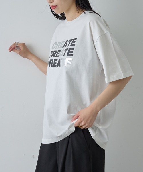 COLONY 2139(コロニートゥーワンスリーナイン)の「箔プリントロゴTシャツ(Tシャツ/カットソー・メンズ・ホワイト/ブラック・MEDIUM/LARGE)」の14枚目の写真