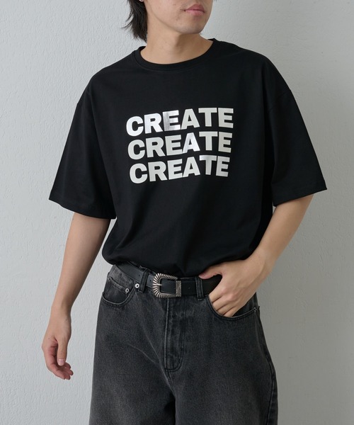 COLONY 2139(コロニートゥーワンスリーナイン)の「箔プリントロゴTシャツ(Tシャツ/カットソー・メンズ・ホワイト/ブラック・MEDIUM/LARGE)」の17枚目の写真