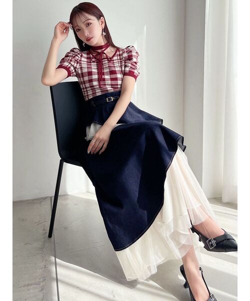 RESEXXY（リゼクシー）の「チョーカーデザインニットトップス（ニット/セーター・レディース・ブラック/ベージュ/その他1/レッド・FREE）」の22枚目の写真