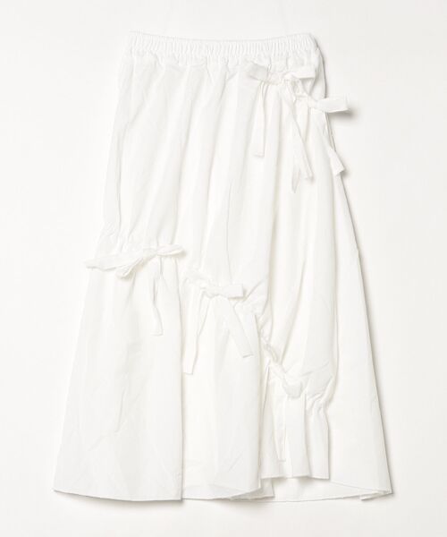 Per sist ence(パーシエンス)の「リボンフレアスカート(スカート・レディース・ホワイト/ブラック・ONE SIZE)」の10枚目の写真