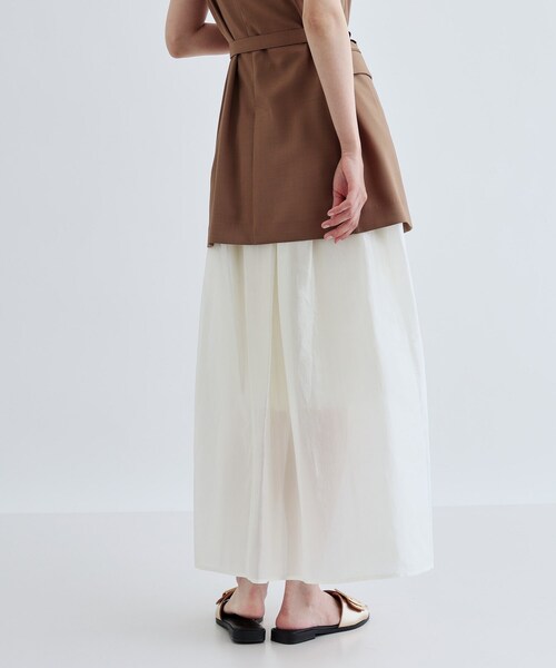 GALLEST(ギャレスト)の「シアーマキシスカート(スカート・レディース・ブラック/オフホワイト/こしょう色系・40/36/38)」の6枚目の写真