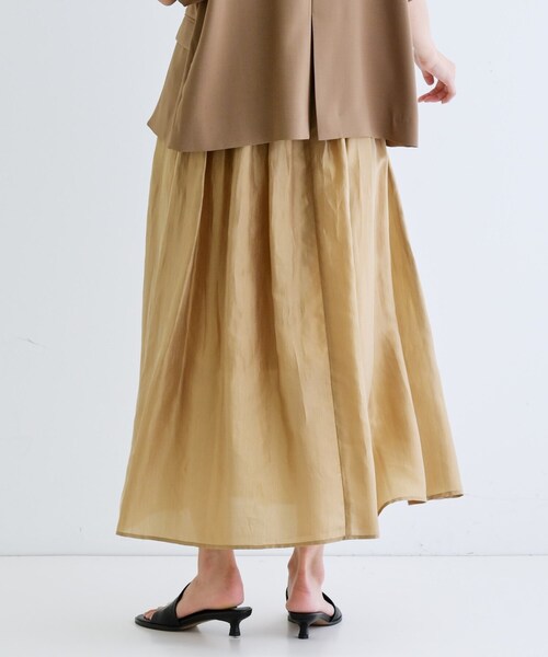 GALLEST(ギャレスト)の「シアーマキシスカート(スカート・レディース・ブラック/オフホワイト/こしょう色系・40/36/38)」の17枚目の写真