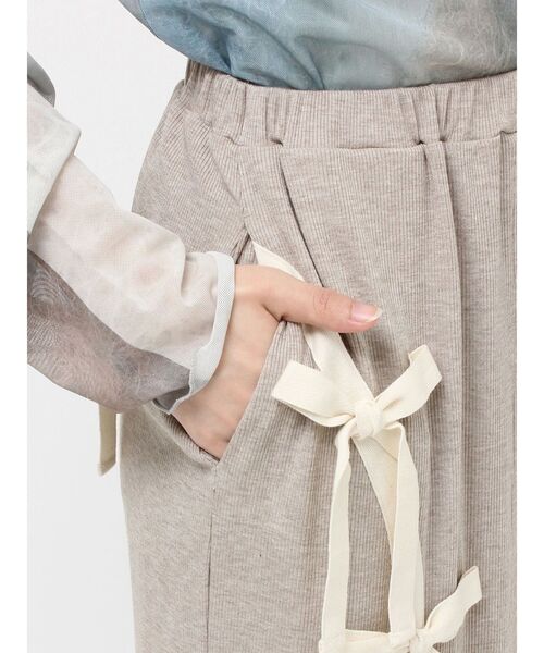 merry jenny（メリージェニー）の「ribbon ribbonリブロングスカート（スカート・レディース・アイボリー/モカ/ブラック・FREE）」の20枚目の写真