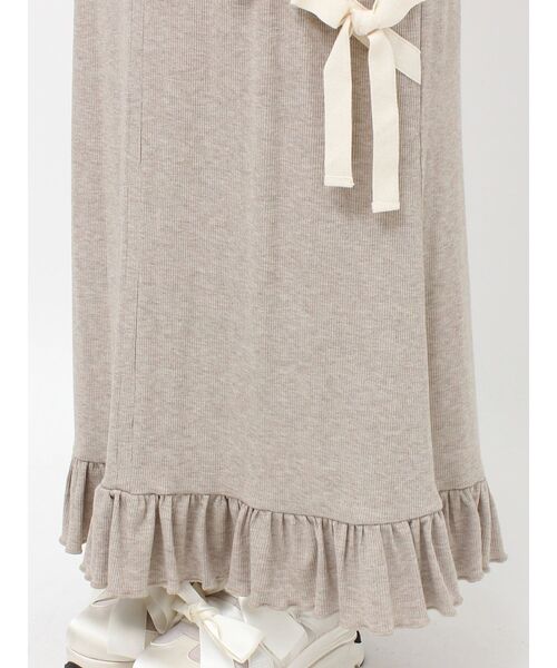 merry jenny（メリージェニー）の「ribbon ribbonリブロングスカート（スカート・レディース・アイボリー/モカ/ブラック・FREE）」の21枚目の写真