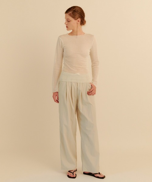kiehtova（キエトヴァ）の「【kiehtova】AIRY WIDE PANTS/エアリー ワイド パンツ KTWR33 ※（その他パンツ・レディース・チャコールグレー/ライトグレー・M/L）」の3枚目の写真