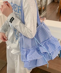 バッグ（ブルー・ネイビー/青色系・リネン・麻）ファッション通販