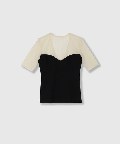 トップス HIGH TENSION JERSEY CORSET TOP HIGH TENSION JERSEY CORSET TOPS / ハイテンションジャージ