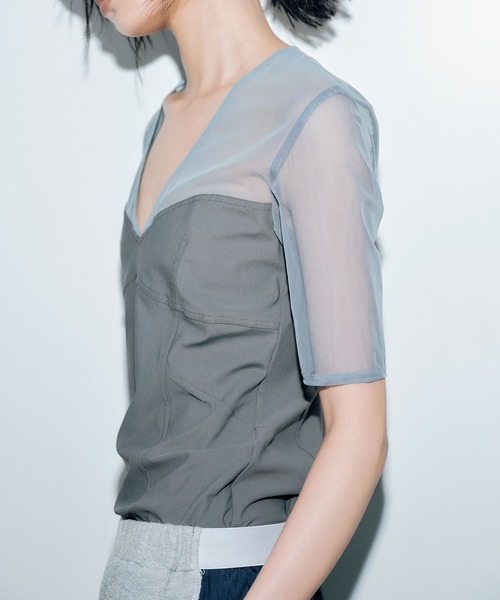 THINGS THAT MATTER（シングス ザット マター）の「HIGH TENSION JERSEY CORSET TOPS / ハイテンションジャージコルセットトップス（その他トップス・レディース・ボルドー/アイボリー/ブラック/グレー・FREE）」の15枚目の写真