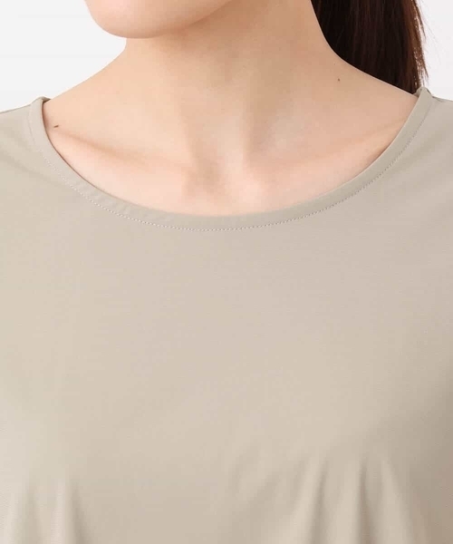 MK MICHEL  / エムケーミッシェルクラン フレンチスリーブジャージーカットソー/接触冷感/速乾/洗える フレンチスリーブジャージーカットソー/接触冷感/速乾/洗える（T