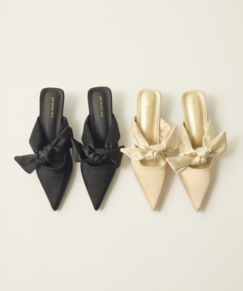 NEUNA（ヌナ）の「サテンミュール（パンプス・レディース・ブラック/シャンパン・39/38/36）」の7枚目の写真