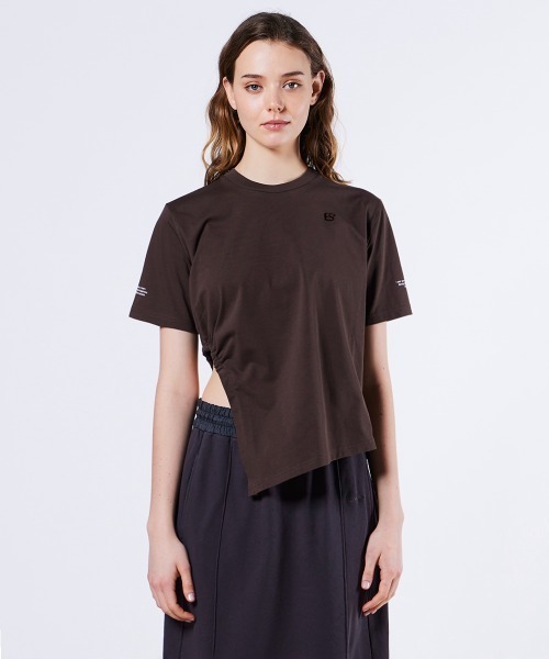 DOUBLE STANDARD CLOTHING(ダブルスタンダードクロージング)の「サイロプレミアム天竺トップス(Tシャツ/カットソー・レディース・ブラック/オフホワイト/ブラウン・36/38)」の3枚目の写真