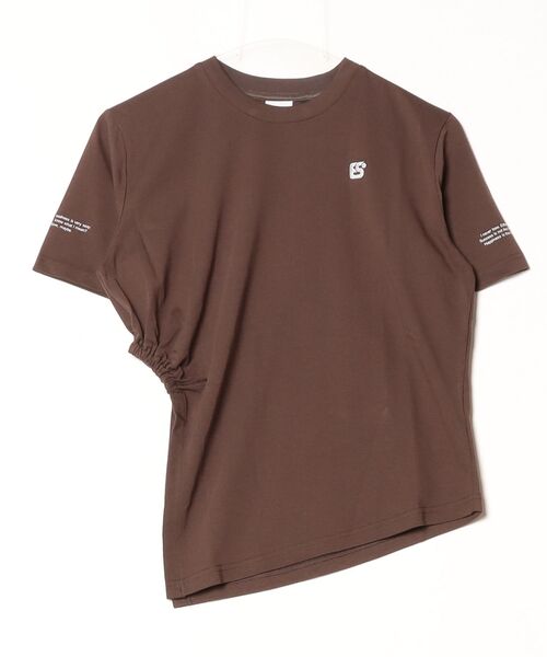 DOUBLE STANDARD CLOTHING(ダブルスタンダードクロージング)の「サイロプレミアム天竺トップス(Tシャツ/カットソー・レディース・ブラック/オフホワイト/ブラウン・36/38)」の6枚目の写真