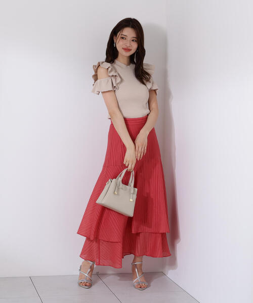 PROPORTION BODY DRESSING（プロポーションボディドレッシング）の「デザインスリーブニット / 1215270701（ニット/セーター・レディース・ベージュ/ピンク・FREE）」の4枚目の写真