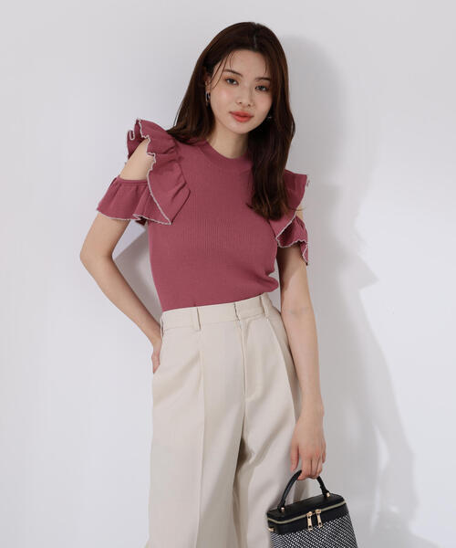 PROPORTION BODY DRESSING（プロポーションボディドレッシング）の「デザインスリーブニット / 1215270701（ニット/セーター・レディース・ベージュ/ピンク・FREE）」の12枚目の写真