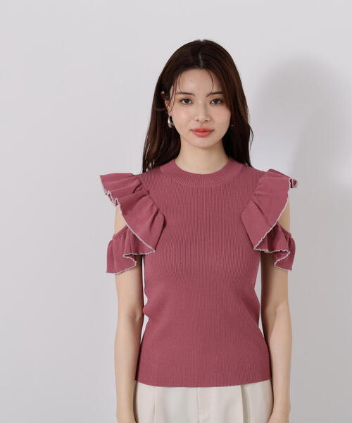 PROPORTION BODY DRESSING（プロポーションボディドレッシング）の「デザインスリーブニット / 1215270701（ニット/セーター・レディース・ベージュ/ピンク・FREE）」の15枚目の写真