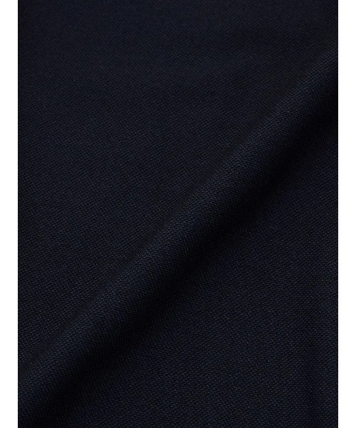 Perfect Suit FActory（パーフェクトスーツファクトリー）の「SPEEDY DRY　長袖ワイシャツ　鹿の子　ネイビー（ビジネスシャツ・メンズ・ネイビー・首回り37cm-裄丈80cm/首回り39cm-裄丈82cm/首回り41cm-裄丈84cm/首回り43cm-裄丈86cm）」の2枚目の写真