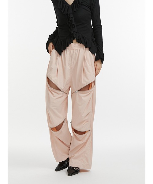 セール】ジップナイロンルーズパンツ（その他パンツ）｜jouetie