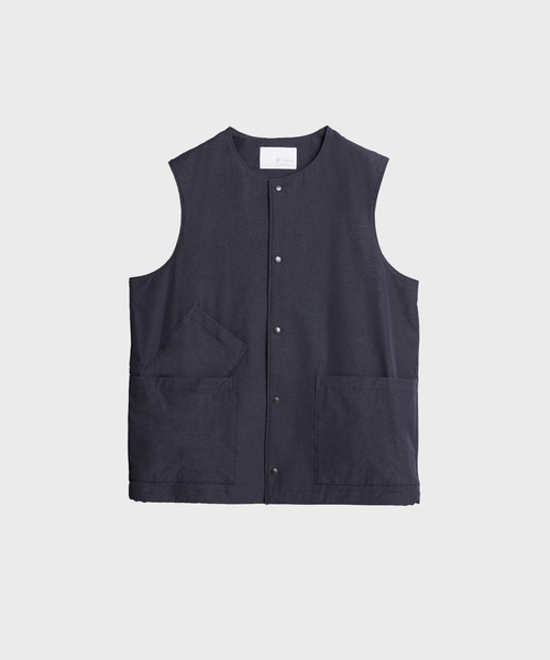 STUDIOUS（ステュディオス）の「【STUDIOUS×CITY TOKYO】AUTHENTICスタジアムベスト（ベスト・メンズ・ダークグレー/ブルー・2/1）」の2枚目の写真