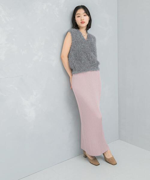 URBAN RESEARCH ROSSO WOMEN(アーバンリサーチ ロッソ)の「2WAYスリットリブニットタイトスカート(スカート・レディース・ピンク/ブラック・FREE)」の21枚目の写真