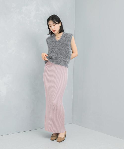 URBAN RESEARCH ROSSO WOMEN(アーバンリサーチ ロッソ)の「2WAYスリットリブニットタイトスカート(スカート・レディース・ピンク/ブラック・FREE)」の20枚目の写真