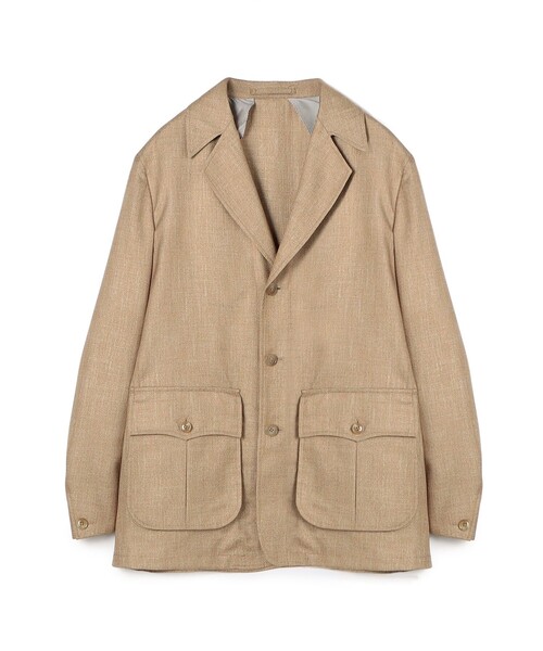 セール】バンブーシルクコットン サファリジャケット HAVANA DORMEUIL