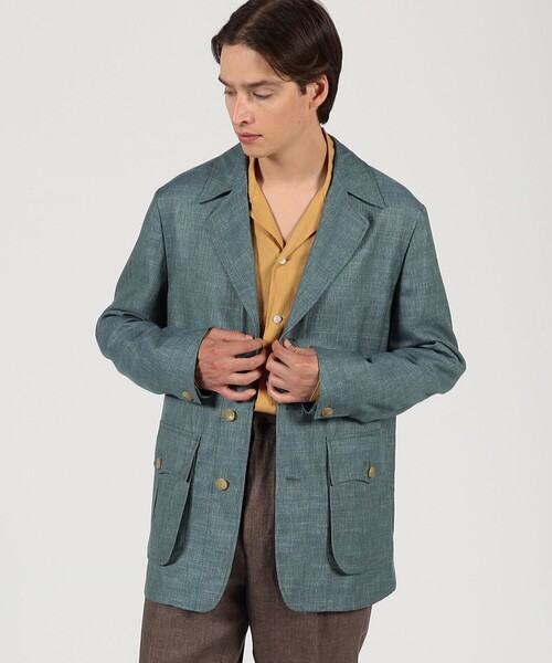 TOMORROWLAND (トゥモローランド)の「バンブーシルクコットン サファリジャケット HAVANA DORMEUIL(ブルゾン・メンズ・ベージュ/ブルーグリーン・48/44/46/50)」の10枚目の写真