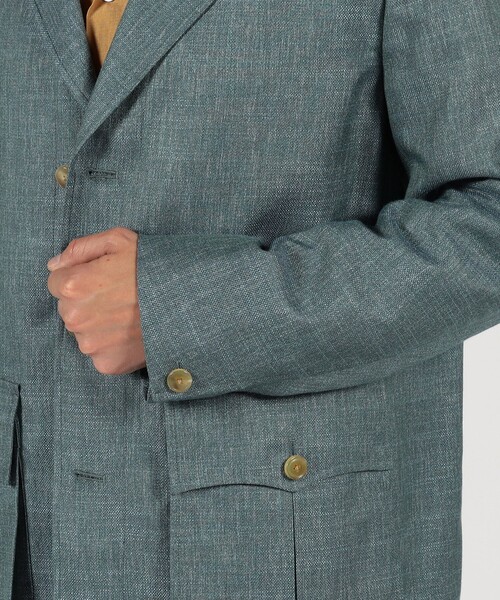 TOMORROWLAND (トゥモローランド)の「バンブーシルクコットン サファリジャケット HAVANA DORMEUIL(ブルゾン・メンズ・ベージュ/ブルーグリーン・48/44/46/50)」の7枚目の写真