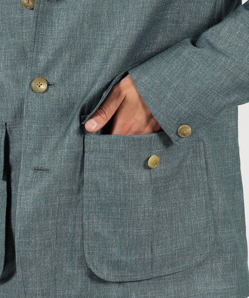 TOMORROWLAND (トゥモローランド)の「バンブーシルクコットン サファリジャケット HAVANA DORMEUIL(ブルゾン・メンズ・ベージュ/ブルーグリーン・48/44/46/50)」の8枚目の写真