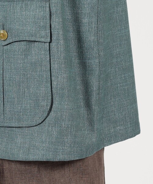 TOMORROWLAND (トゥモローランド)の「バンブーシルクコットン サファリジャケット HAVANA DORMEUIL(ブルゾン・メンズ・ベージュ/ブルーグリーン・48/44/46/50)」の9枚目の写真