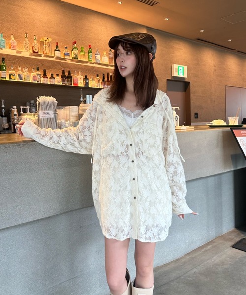 RAY CASSIN(レイカズン)の「レザーハンチング(ハンチング/ベレー帽・レディース・ブラウン/ブラック・FREE)」の5枚目の写真