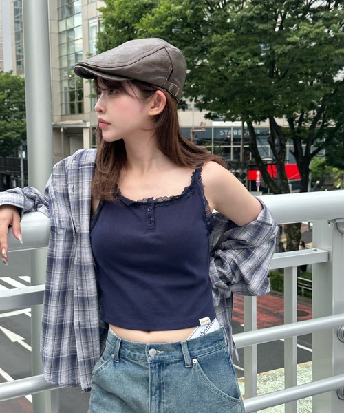 RAY CASSIN(レイカズン)の「レザーハンチング(ハンチング/ベレー帽・レディース・ブラウン/ブラック・FREE)」の13枚目の写真