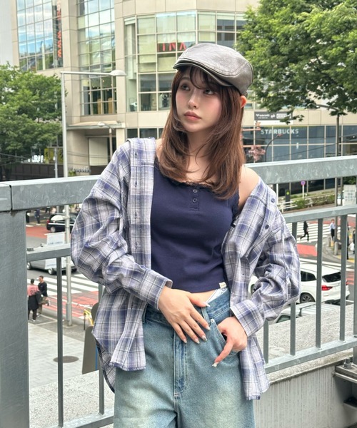 RAY CASSIN(レイカズン)の「レザーハンチング(ハンチング/ベレー帽・レディース・ブラウン/ブラック・FREE)」の14枚目の写真