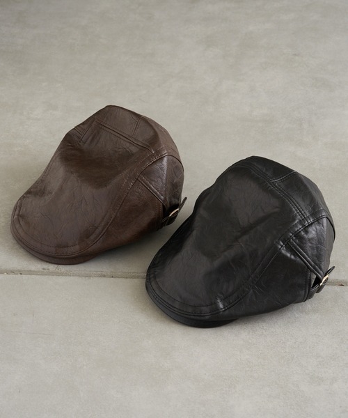 RAY CASSIN(レイカズン)の「レザーハンチング(ハンチング/ベレー帽・レディース・ブラウン/ブラック・FREE)」の20枚目の写真