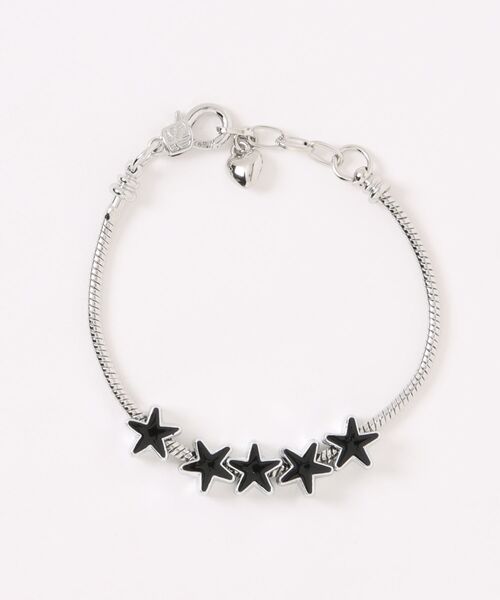 ◆感謝価格◆希少品◆シルバー925◆ブラックスターシルバーブレスレット◆ ブラック・スター、シルバーブレス