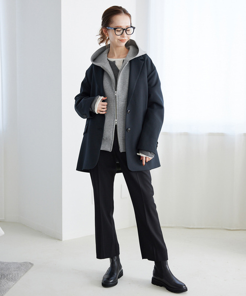 SLOBE IENA（スローブイエナ）の「《WEB限定/追加》スイビハイゲージヘンリープルオーバー（ニット/セーター・レディース・チャコールグレー/ブラック/ホワイト・FREE）」の19枚目の写真