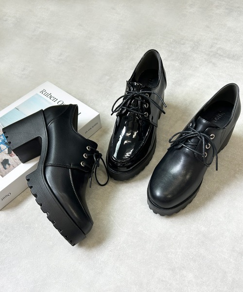 DEMETER(デメテル)の「選べる2デザイン 厚底 タンクソール レースアップ マニッシュシューズ(ローファー・レディース・ブラック系その他/ブラック/ブラック系その他2・LL/L/M/S)」の4枚目の写真