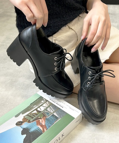 DEMETER(デメテル)の「選べる2デザイン 厚底 タンクソール レースアップ マニッシュシューズ(ローファー・レディース・ブラック系その他/ブラック/ブラック系その他2・LL/L/M/S)」の8枚目の写真