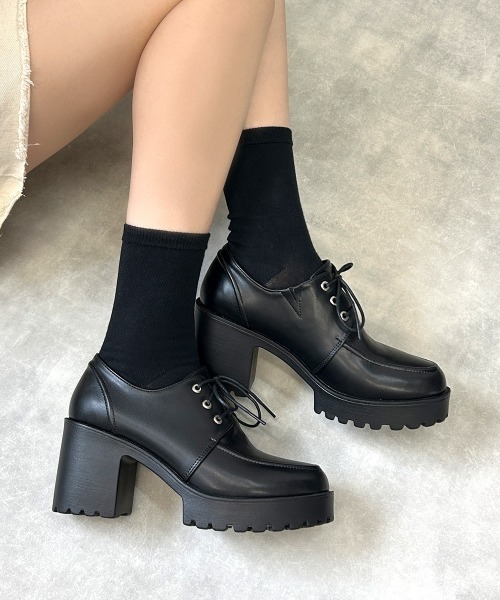 DEMETER(デメテル)の「選べる2デザイン 厚底 タンクソール レースアップ マニッシュシューズ(ローファー・レディース・ブラック系その他/ブラック/ブラック系その他2・LL/L/M/S)」の9枚目の写真