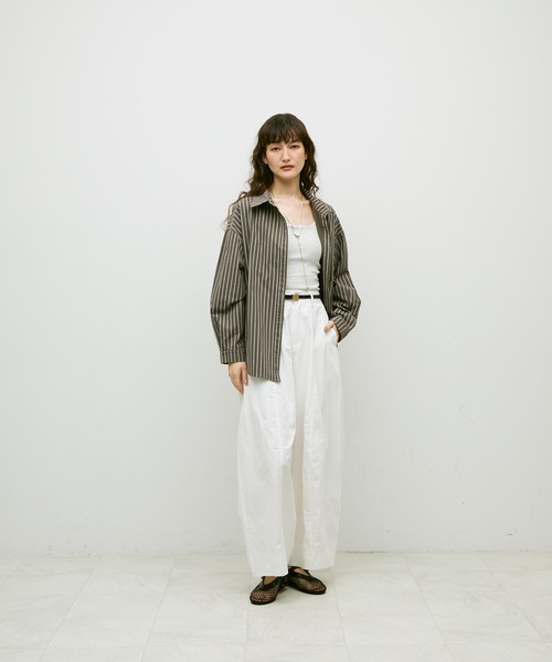 Lutim by u（ルチバイユー）の「Basic barrel pants / ベーシックバレルパンツ（その他パンツ・レディース・ホワイト/ブラック・MEDIUM/LARGE/SMALL）」の11枚目の写真