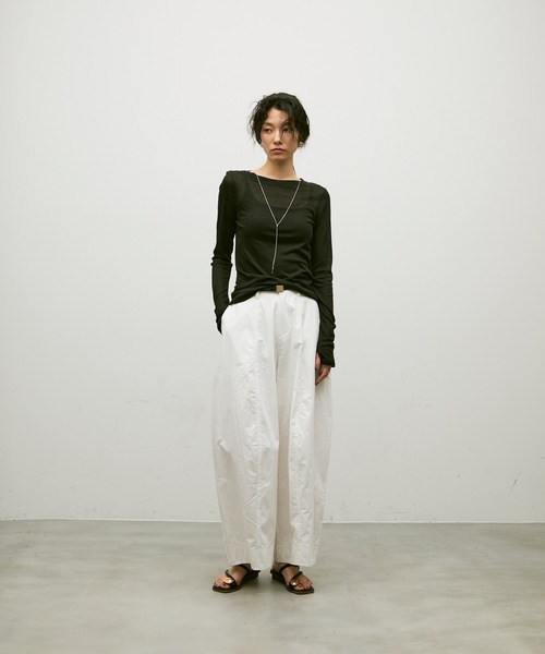 Lutim by u（ルチバイユー）の「Basic barrel pants / ベーシックバレルパンツ（その他パンツ・レディース・ホワイト/ブラック・MEDIUM/LARGE/SMALL）」の18枚目の写真