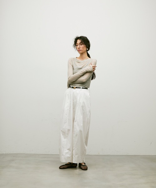 Lutim by u（ルチバイユー）の「Basic barrel pants / ベーシックバレルパンツ（その他パンツ・レディース・ホワイト/ブラック・MEDIUM/LARGE/SMALL）」の21枚目の写真