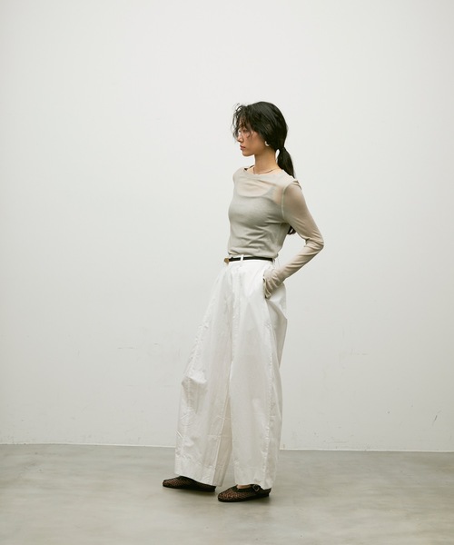 Lutim by u（ルチバイユー）の「Basic barrel pants / ベーシックバレルパンツ（その他パンツ・レディース・ホワイト/ブラック・MEDIUM/LARGE/SMALL）」の22枚目の写真
