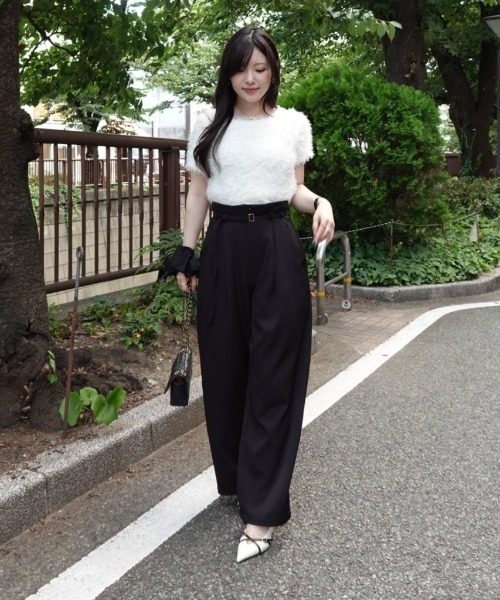 feather tulle knit T-shirt（フェザーチュールニットTシャツ