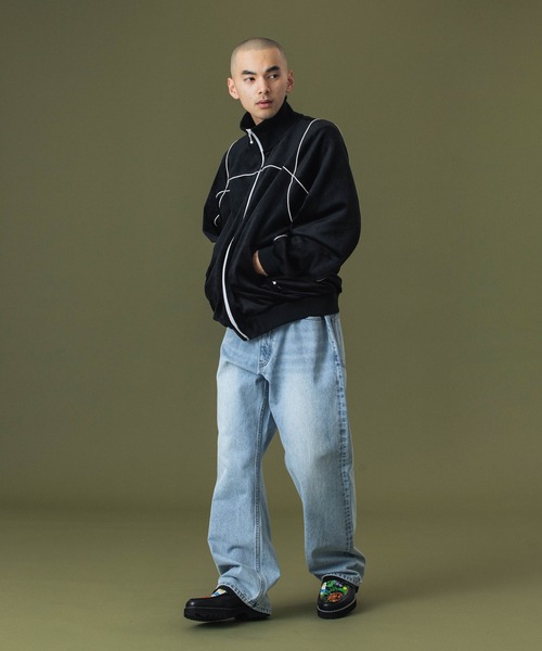 XLARGE（エクストララージ）の「TAGGING VELOUR JACKET（ブルゾン・メンズ・ブラック/ブルー/ブラウン・S/M/L/XL）」の7枚目の写真